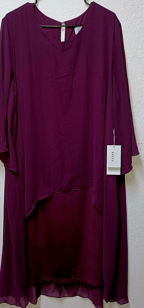 Babyonline Dress, 20, Purple, sheer overlay